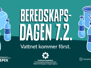 Beredskapsdagen 7.2. Vattnet kommer först.